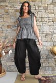 Nonni Gingham Bandeau Cami Black
